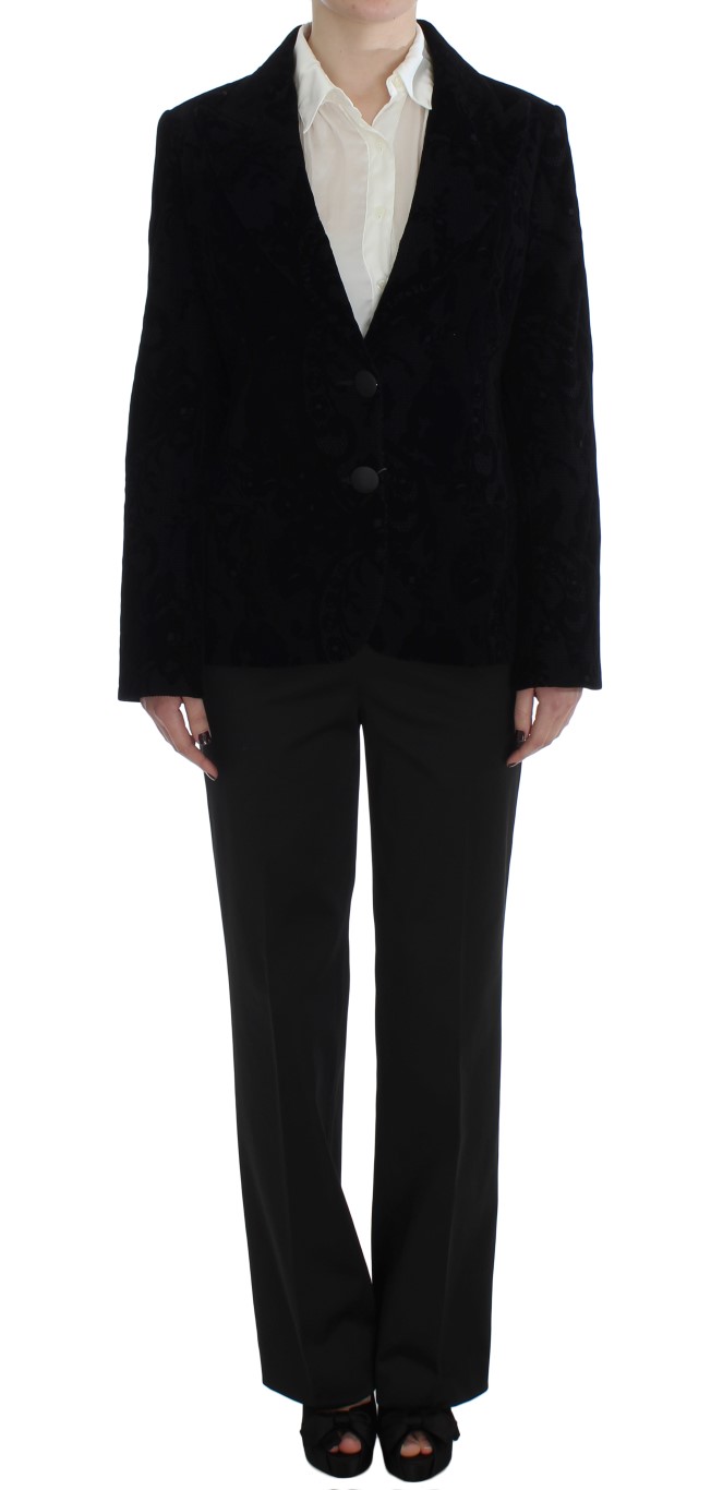 Black Lace Stretch Suit