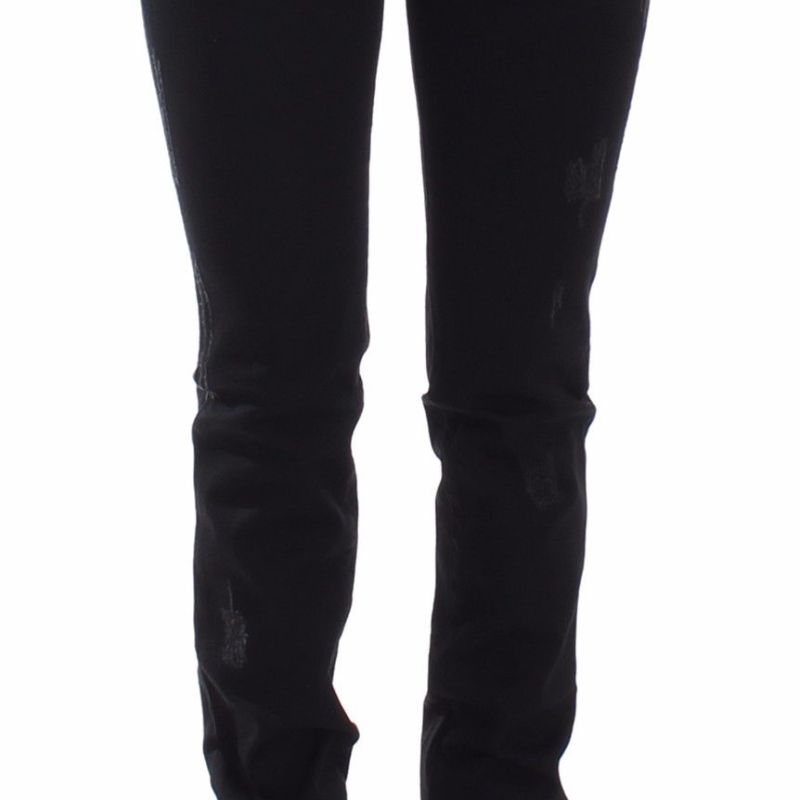 Black Slim Jeans Denim Pants Skinny Stretch