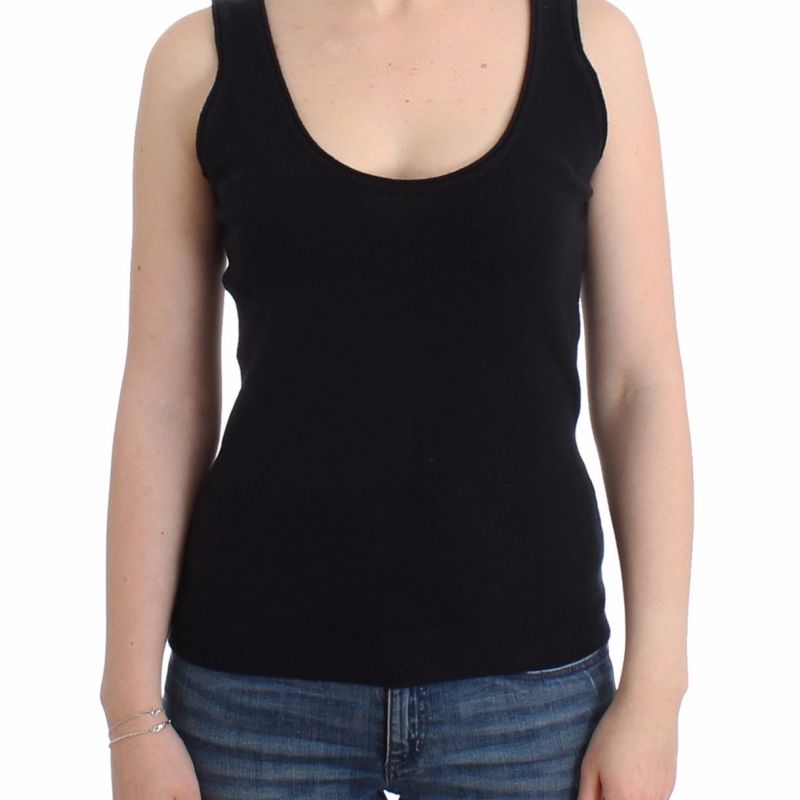 Black Knit Top Knitted Sweater Cashmere Wool
