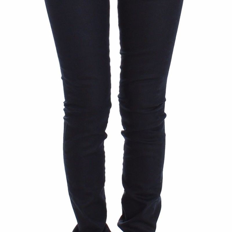 Blue Slim Jeans Denim Pants Skinny Leg Stretch