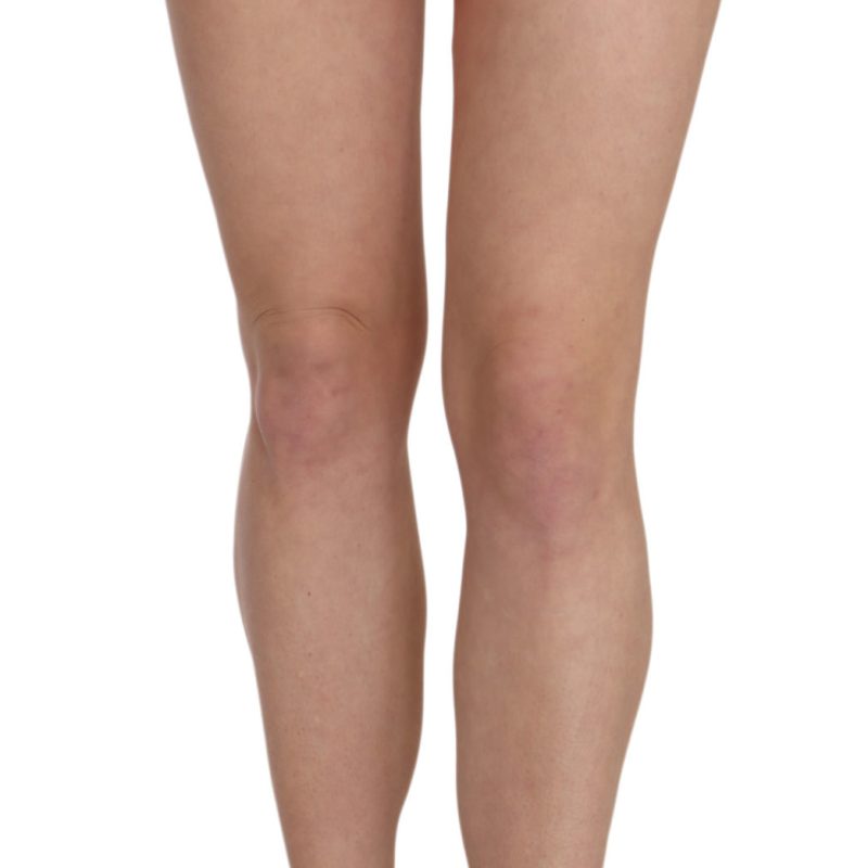 Orange Cotton Stretch Casual Mini Skirt