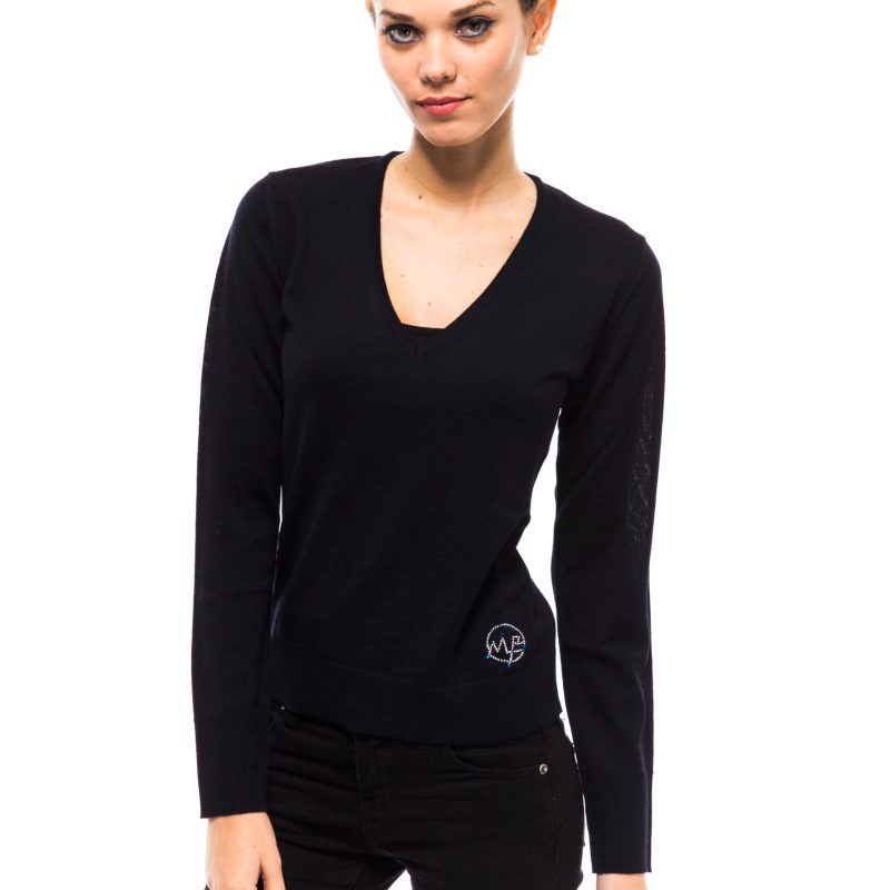 Blue Wool Acetate Sweater