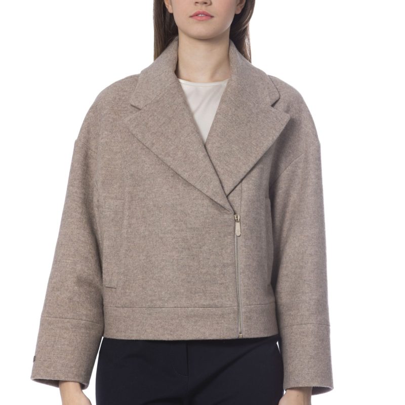 Beige Jackets & Coat