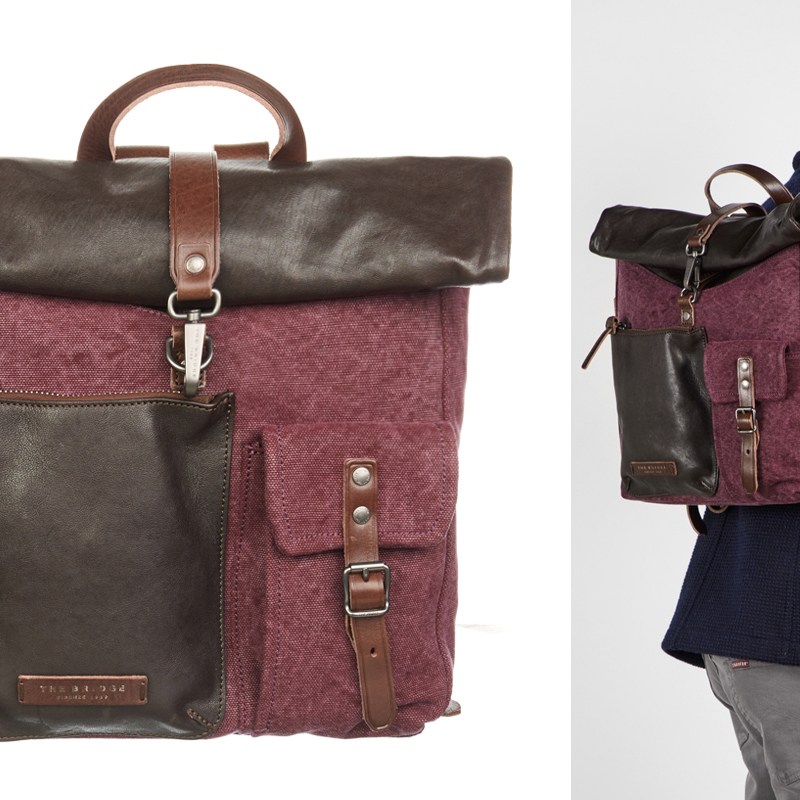 Brown Purple Backpack
