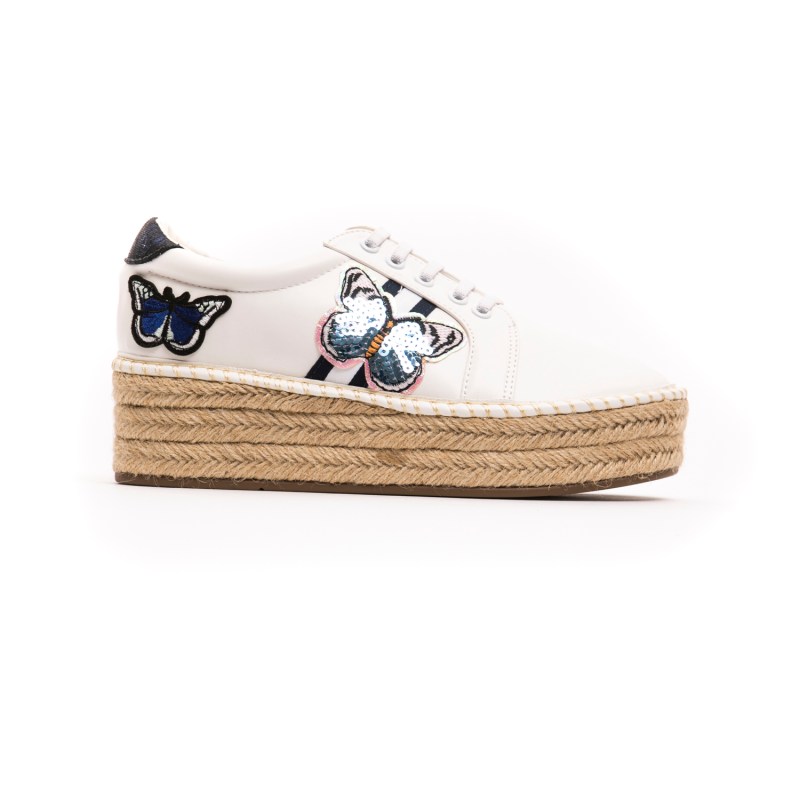 White Navy Sneakers