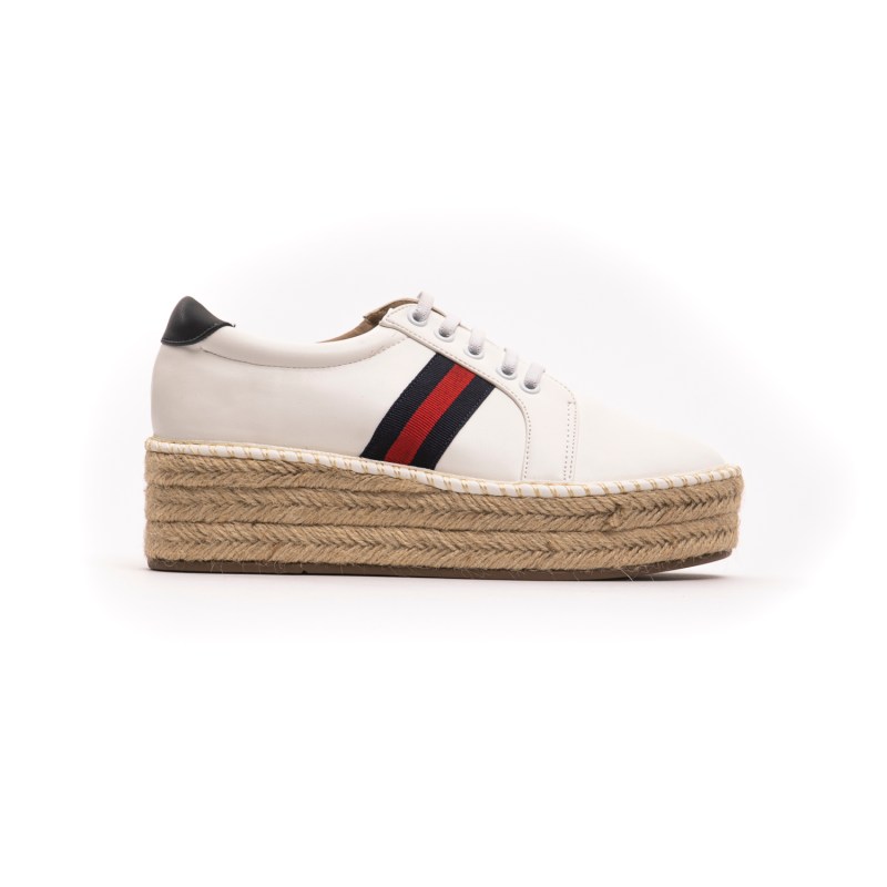 White Navy Sneakers