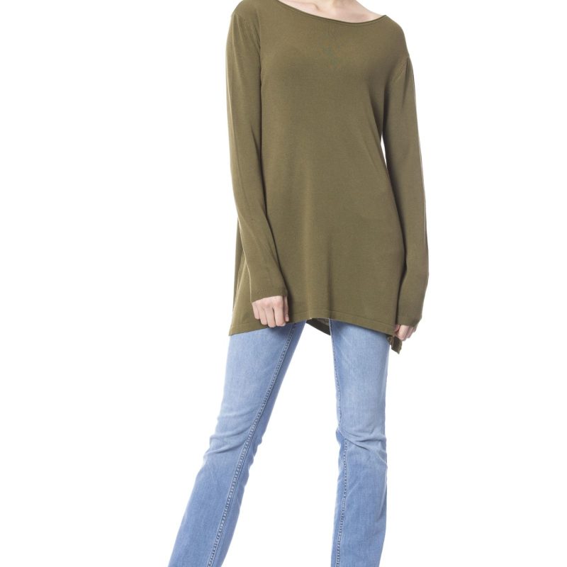 Army Green Viscose Polyamide Sweater